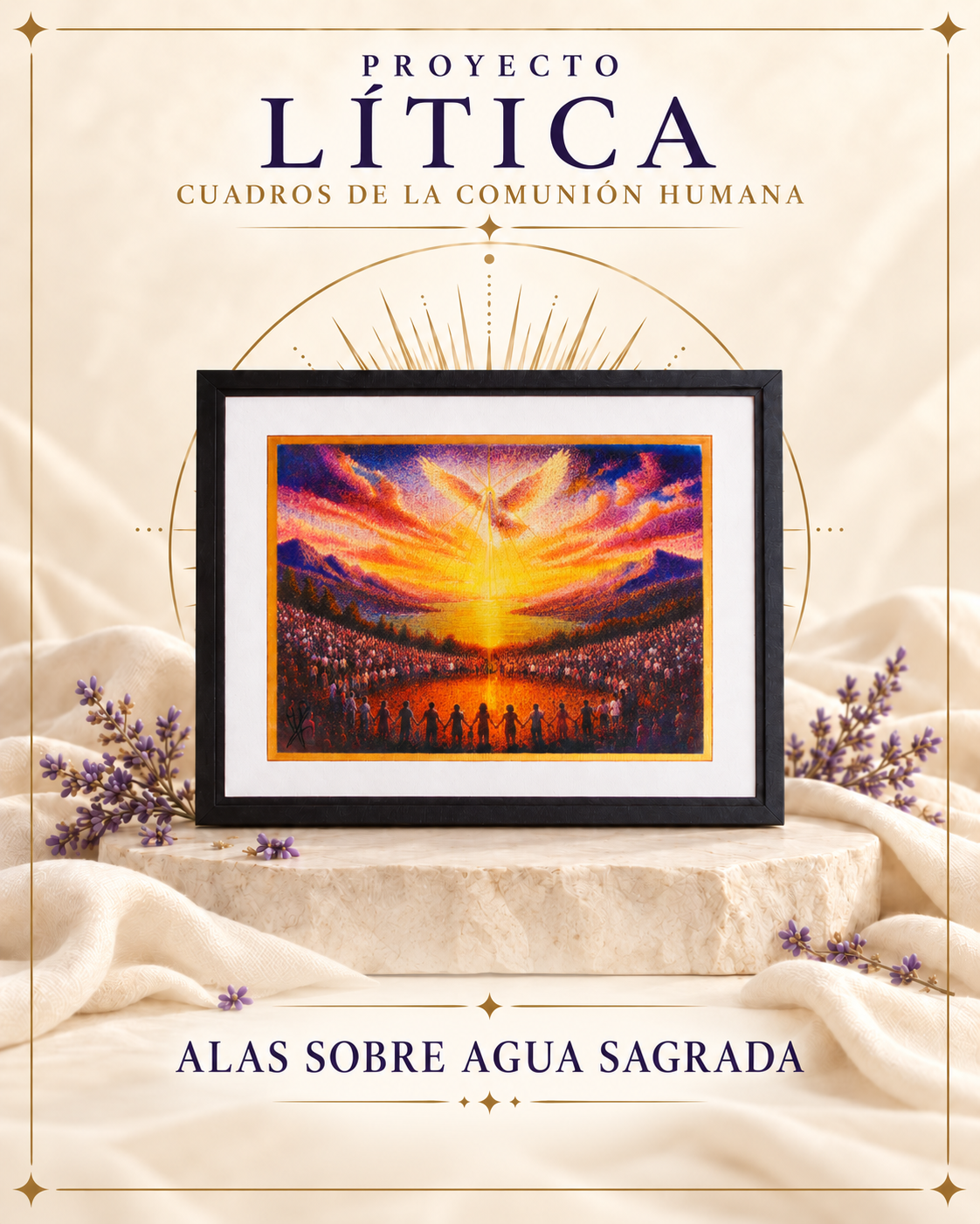 Cuadro Alas sobre Agua Sagrada